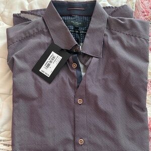 Ted Baker Black and White Casual Button Down Shirt